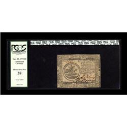 Continental Currency November 29, 1775 $5 PCGS Choice A Continental Currency November 29, 1775 $5 PC