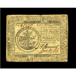 Continental Currency November 29, 1775 $5 Fine. The bac Continental Currency November 29, 1775 $5 Fi
