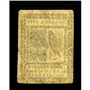 Image 2 : Continental Currency November 29, 1775 $5 Fine. The bac Continental Currency November 29, 1775 $5 Fi
