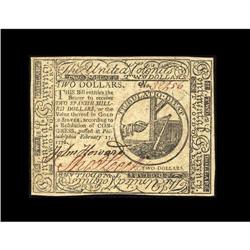 Continental Currency February 17, 1776 $2 Choice About Continental Currency February 17, 1776 $2 Cho