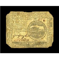 Continental Currency February 17, 1776 $4 Fine. A shall Continental Currency February 17, 1776 $4 Fi