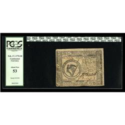 Continental Currency February 17, 1776 $8 PCGS About Ne Continental Currency February 17, 1776 $8 PC