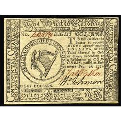 Continental Currency February 26, 1777 $8 Very Choice N Continental Currency February 26, 1777 $8 Ve