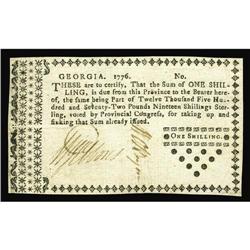 Georgia 1776 1s Extremely Fine-About New. One tiny edge Georgia 1776 1s Extremely Fine-About New.