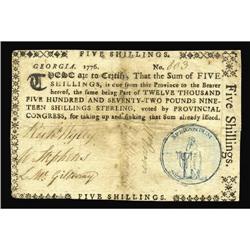 Georgia 1776 - Blue seal with SPERANDUM 5s Choice Very Georgia 1776 - Blue seal with SPERANDUM 5s Ch