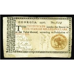 Georgia 1776 $4 Very Fine. This Orange Seal Georgia not Georgia 1776 $4 Very Fine.