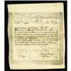 Image 1 : Massachusetts Treasury Certificate 1781. Massachusetts Treasury Certificate Mar. 1, 1781 Very Fine.
