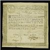 Image 1 : Massachusetts Treasury Certificate 1781. Massachusetts Treasury Certificate Mar. 1, 1781 Very Fine.