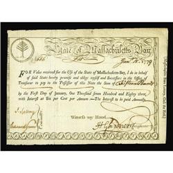 Massachusetts Jan. 18, 1779 $15 Very Fine. These were Massachusetts Jan. 18, 1779 [$15 Very Fine.