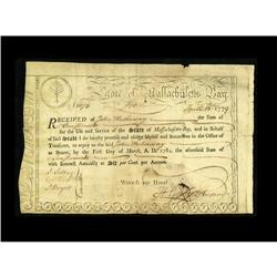 Massachusetts 1781 $16 Fine. Massachusetts Apr. 13, 1779 [$15 Fine.