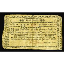 New Hampshire August 24, 1775 L3 Fine-Very Fine. Very f New Hampshire August 24, 1775 L3 Fine-Very F