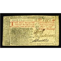 New Jersey May 1, 1758 30s Extremely Fine. This colorfu New Jersey May 1, 1758 30s Extremely Fine.