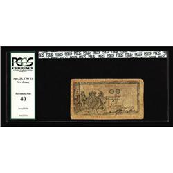 New Jersey April 23, 1761 L6 PCGS Extremely Fine 40. Ex New Jersey April 23, 1761 L6 PCGS Extremely 