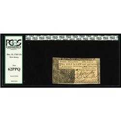 New Jersey December 31, 1763 12s PCGS New 62PPQ. Closel New Jersey December 31, 1763 12s PCGS New 62
