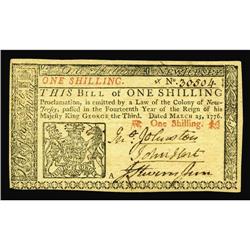 New Jersey March 25, 1776 1s Very Choice New. This John New Jersey March 25, 1776 1s Very Choice New