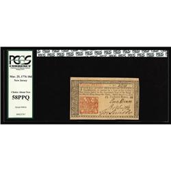 New Jersey March 25, 1776 18d PCGS Choice About New 58P New Jersey March 25, 1776 18d PCGS Choice Ab
