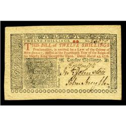 New Jersey March 25, 1776 12s New. A beautiful example New Jersey March 25, 1776 12s New.