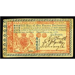 New Jersey March 25, 1776 L6 Choice About New. Several New Jersey March 25, 1776 L6 Choice About New