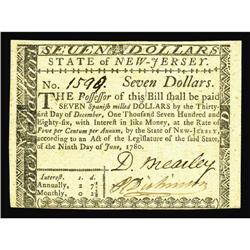 New Jersey June 9, 1780 $7 Very Choice New. A near Gem New Jersey June 9, 1780 $7 Very Choice New.