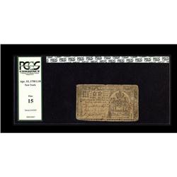 New York April 15, 1758 L10 PCGS Fine 15. Unrestored an New York April 15, 1758 L10 PCGS Fine 15.