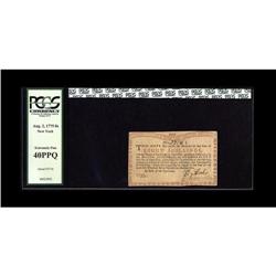 New York August 2, 1775 (Water Works) 8s PCGS Extremely New York August 2, 1775 (Water Works) 8s PCG
