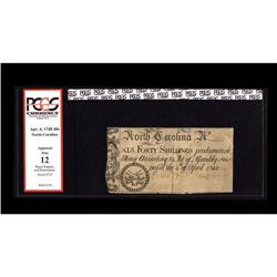 North Carolina April 4, 1748 40s PCGS Fine 12. Red Hold North Carolina April 4, 1748 40s PCGS Fine 1
