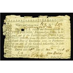 North Carolina 1756 - 1757 (written dates) L5 Good-Very North Carolina 1756 - 1757 (written dates) L