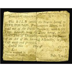 North Carolina 1756 - 1757 (written dates) L5. North Carolina 1756 - 1757 (written dates) L5. Good-V