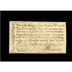 North Carolina December, 1771 2s/6d Very Choice New.Sim North Carolina December, 1771 2s/6d Very Cho