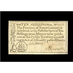 North Carolina December, 1771 10s Gem New. A beautifull North Carolina December, 1771 10s Gem New.