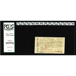 North Carolina December, 1771 L1 PCGS Gem New 66PPQ. On North Carolina December, 1771 L1 PCGS Gem Ne