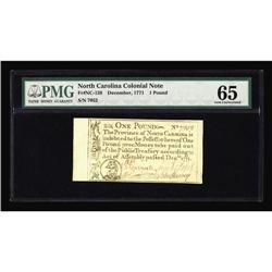 North Carolina December, 1771 L1 PMG Gem Uncirculated 6 North Carolina December, 1771 L1 PMG Gem Unc
