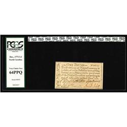 North Carolina December, 1771 L1 PCGS Very Choice New 6 North Carolina December, 1771 L1 PCGS Very C