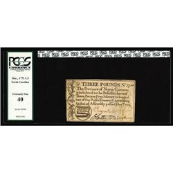 North Carolina December, 1771 L3 PCGS Extremely Fine 40 North Carolina December, 1771 L3 PCGS Extrem
