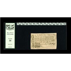 North Carolina December, 1771 $3 PCGS Very Fine 35. A North Carolina December, 1771 [$3 PCGS Very Fi