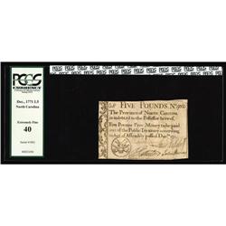 North Carolina December, 1771 L5 PCGS Extremely Fine 40 North Carolina December, 1771 L5 PCGS Extrem