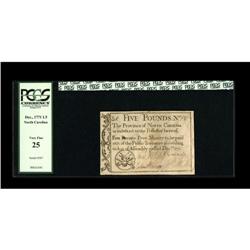 North Carolina December, 1771 $5 PCGS Very Fine 25. Co North Carolina December, 1771 [$5 PCGS Very F
