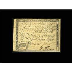 North Carolina April 2, 1776 $6 Very Good. Some repairs North Carolina April 2, 1776 $6 Very Good.