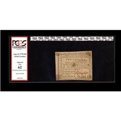 North Carolina August 8, 1778 $10 PCGS Apparent New 62. North Carolina August 8, 1778 $10 PCGS Appar