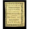 Image 2 : Pennsylvania April 20, 1781 9d Fine-Very Fine. A well Pennsylvania April 20, 1781 9d Fine-Very Fine.