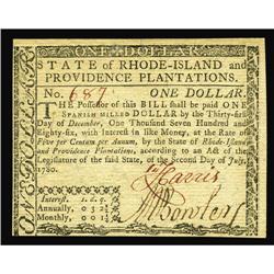 Rhode Island July 2, 1780 $1 Choice New. Rhode Island July 2, 1780 $1 Choice New.