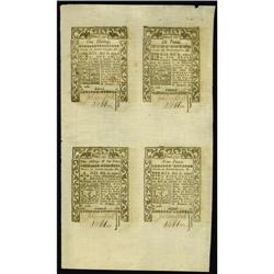 Rhode Island May 1786 Double Sheet of Eight Superb Gem Rhode Island May 1786 Double Sheet of Eight S