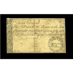 South Carolina November 15, 1775 L3 Good-Very Good. Thi South Carolina November 15, 1775 L3 Good-Ver
