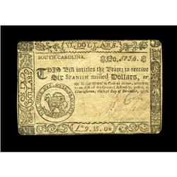 South Carolina December 23, 1776 $6 Extremely Fine. Thi South Carolina December 23, 1776 $6 Extremel