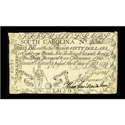 South Carolina February 8, 1779 $50 Very Fine-Extremely South Carolina February 8, 1779 $50 Very Fin