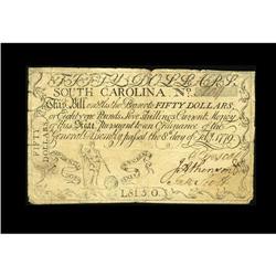 South Carolina February 8, 1779 $50 Very Good-Fine. Her South Carolina February 8, 1779 $50 Very Goo