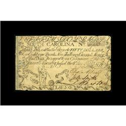 South Carolina February 8, 1779 $50 Very Good. The left South Carolina February 8, 1779 $50 Very Goo