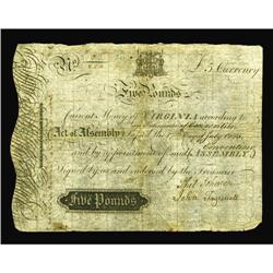 Virginia July 17, 1775 $5 Very Fine. Here is a lovely Virginia July 17, 1775 [$5 Very Fine.