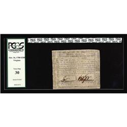 Virginia October 16, 1780 $200 PCGS Very Fine 30. The u Virginia October 16, 1780 $200 PCGS Very Fin