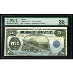 DC-21f $5 1912 PMG Choice Very Fine 35. This example is DC-21f $5 1912 PMG Choice Very Fine 35.
